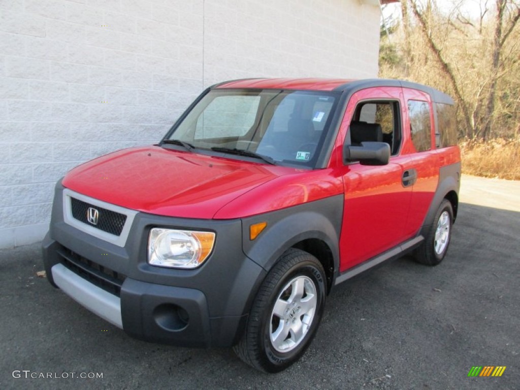 2005 Element EX AWD - Rallye Red / Black/Gray photo #10