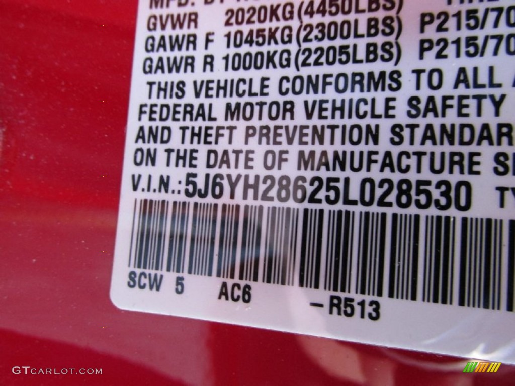 2005 Element EX AWD - Rallye Red / Black/Gray photo #19