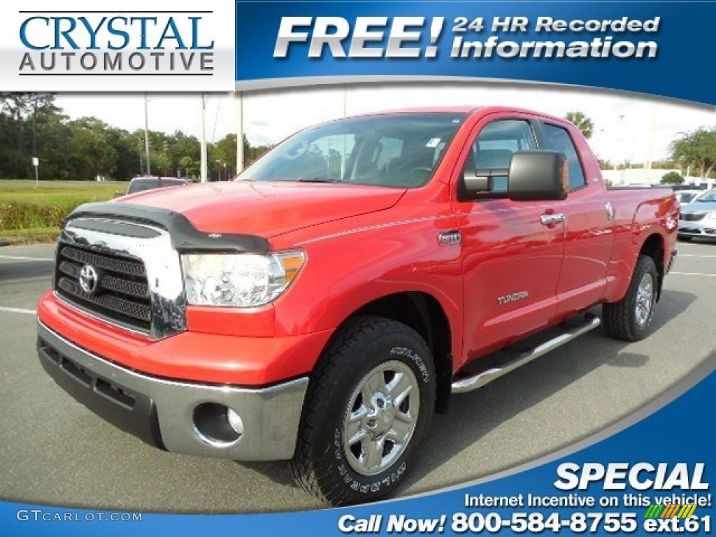 2008 Tundra SR5 Double Cab 4x4 - Radiant Red / Graphite Gray photo #1