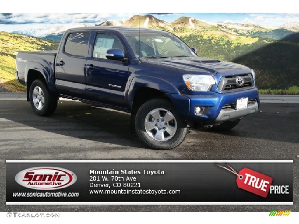 2014 Tacoma V6 TRD Sport Double Cab 4x4 - Blue Ribbon Metallic / Graphite photo #1