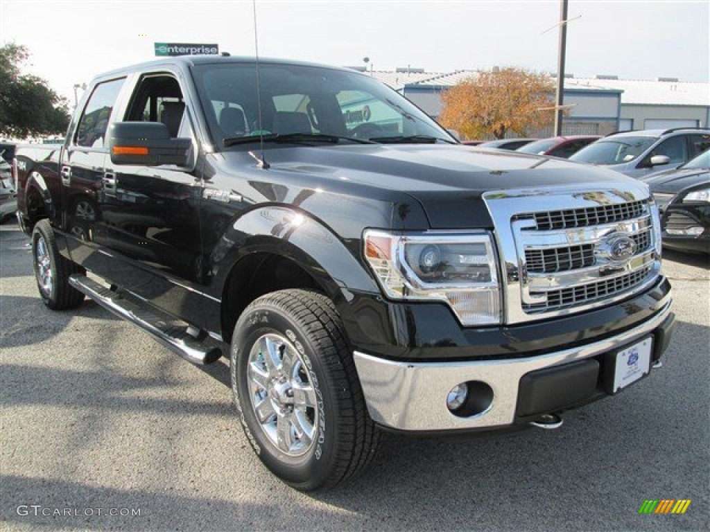 2014 F150 XLT SuperCrew 4x4 - Tuxedo Black / Steel Grey photo #6