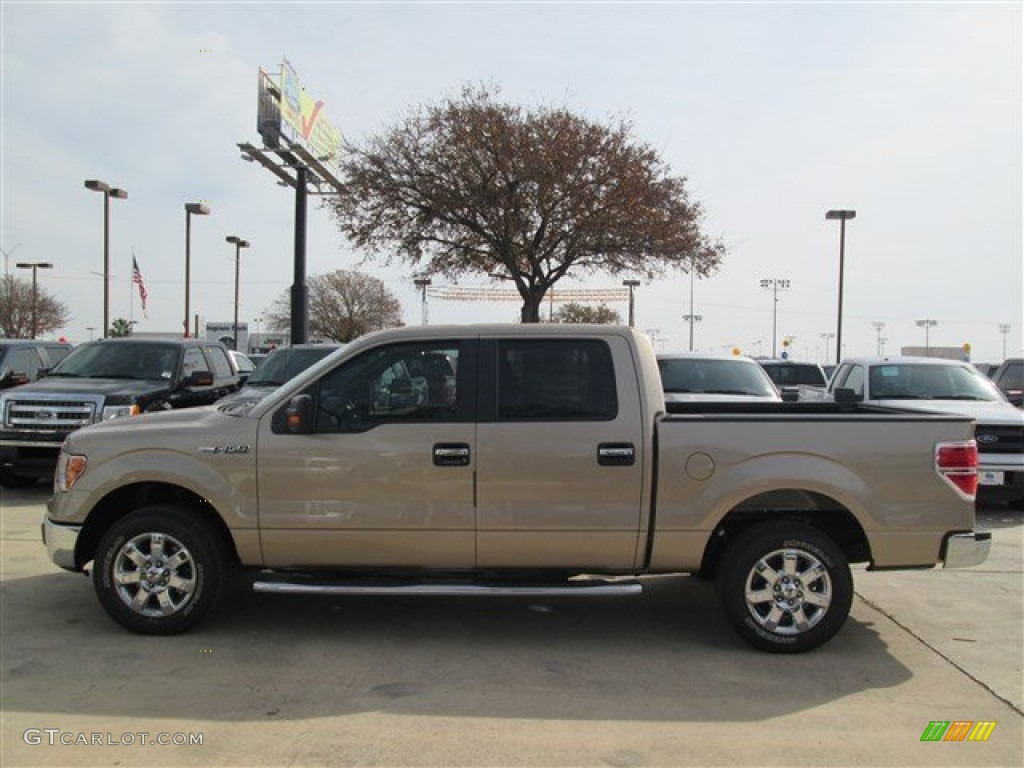 2013 F150 XLT SuperCrew - Pale Adobe Metallic / Adobe photo #2