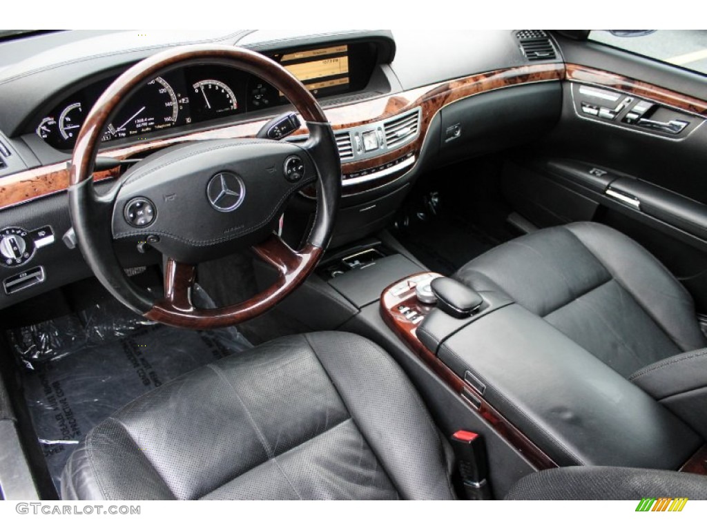 Black Interior 2007 Mercedes-Benz S 550 Sedan Photo #88877916