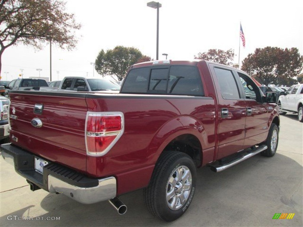 2013 F150 XLT SuperCrew - Ruby Red Metallic / Steel Gray photo #5