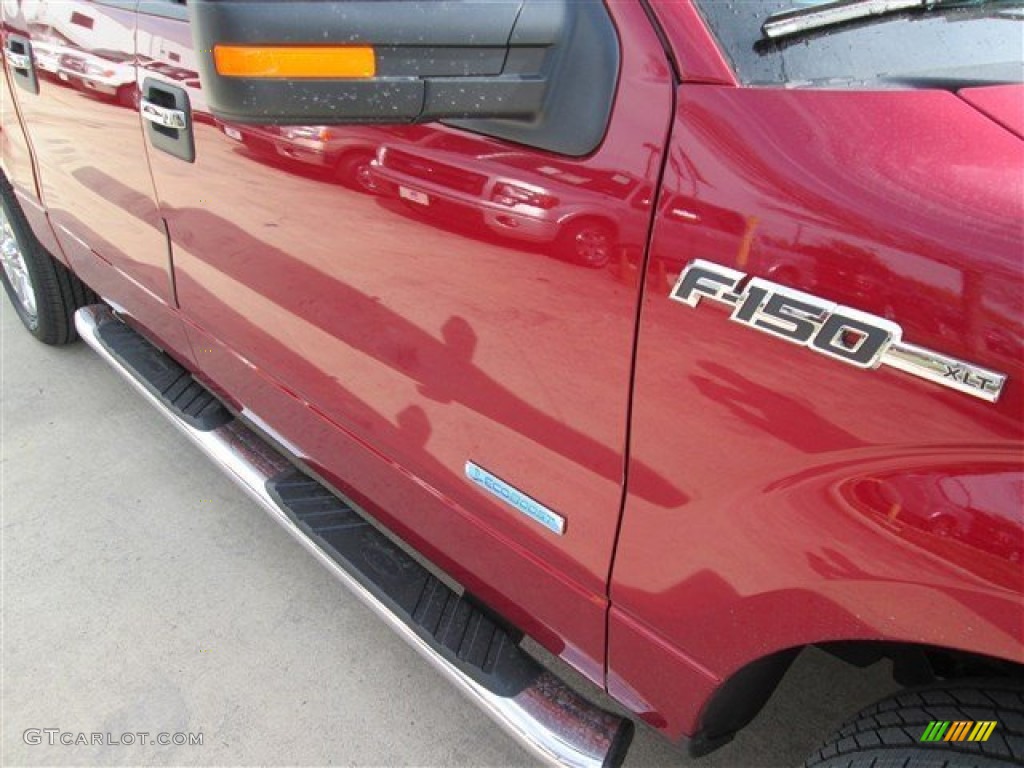 2013 F150 XLT SuperCrew - Ruby Red Metallic / Steel Gray photo #9