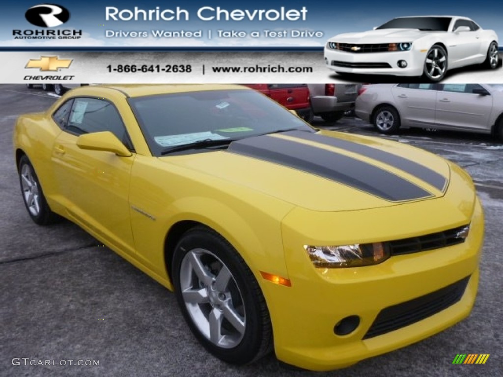 2014 Camaro LT Coupe - Bright Yellow / Black photo #1