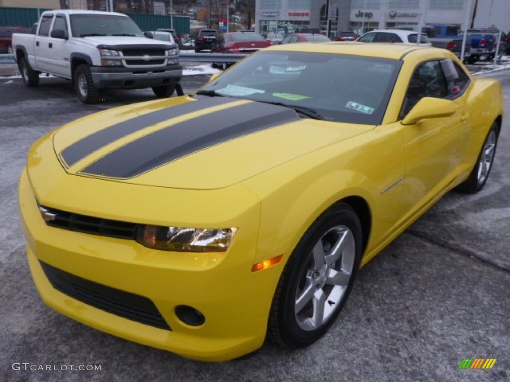 Bright Yellow 2014 Chevrolet Camaro LT Coupe Exterior Photo #88886530