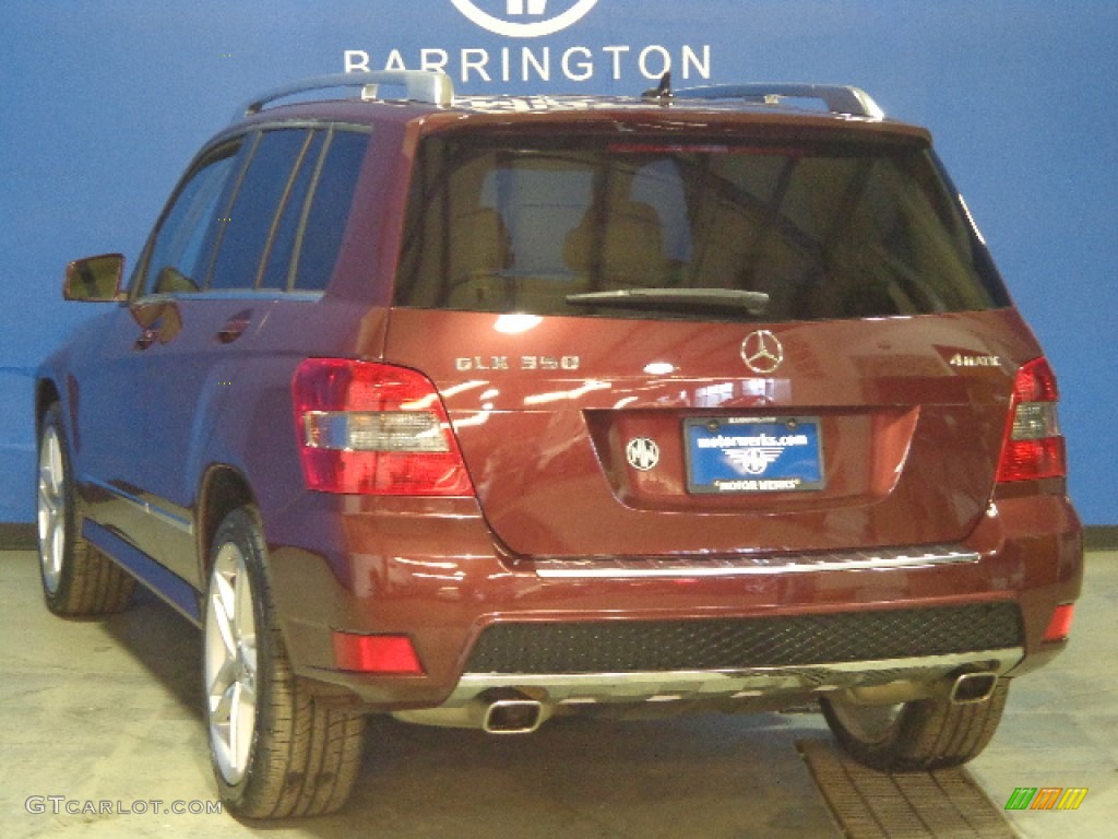 2011 GLK 350 4Matic - Barolo Red Metallic / Almond/Black photo #5
