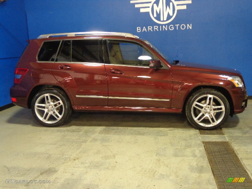 2011 GLK 350 4Matic - Barolo Red Metallic / Almond/Black photo #6