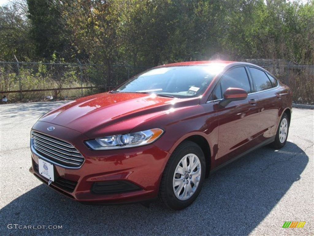 2014 Fusion S - Sunset / Earth Gray photo #1