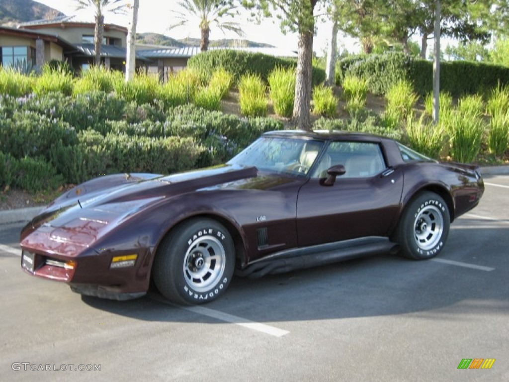 Dark Claret 1980 Chevrolet Corvette Coupe Exterior Photo #88893624