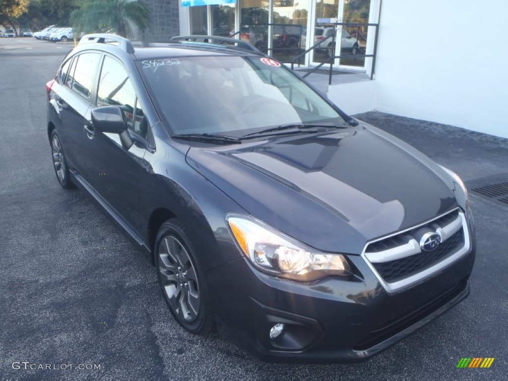 2014 Impreza 2.0i Sport Premium 5 Door - Dark Gray Metallic / Black photo #1