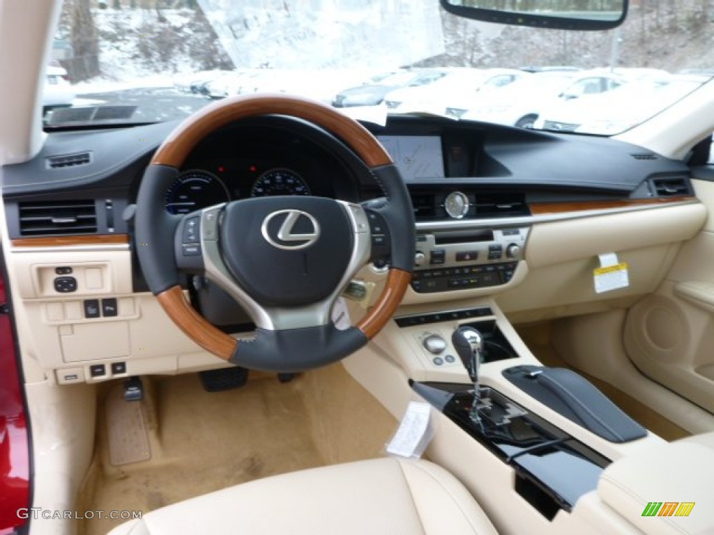 Parchment Interior 2014 Lexus ES 300h Hybrid Photo #88895343
