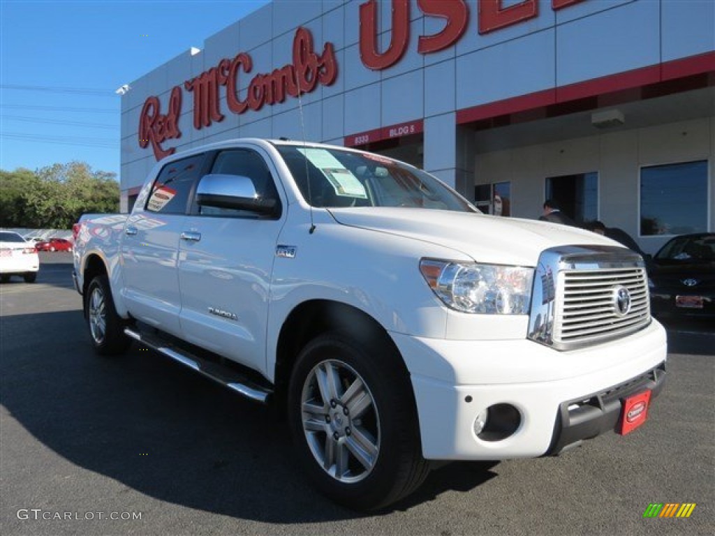 2012 Tundra Limited CrewMax 4x4 - Super White / Sand Beige photo #1