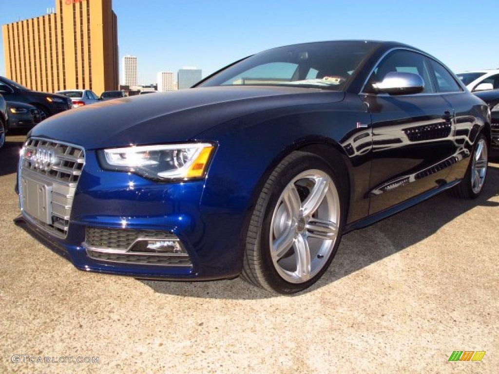 2014 S5 3.0T Premium Plus quattro Coupe - Estoril Blue Crystal / Black photo #5