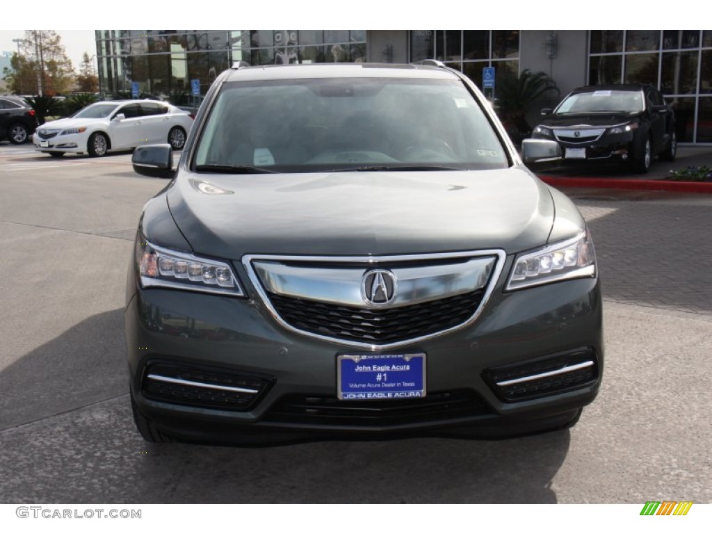 2014 MDX Advance - Forest Mist Metallic / Graystone photo #2