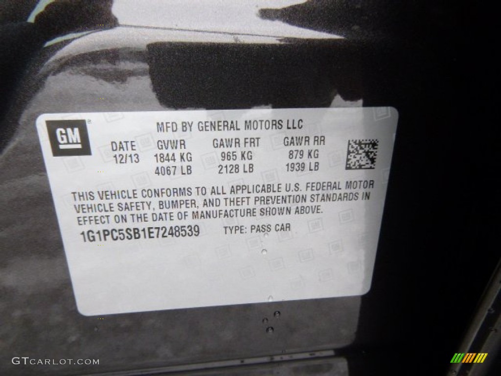 2014 Cruze LT - Tungsten Metallic / Jet Black photo #20
