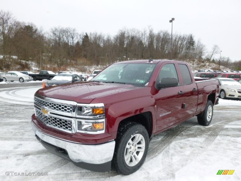 2014 Silverado 1500 LT Double Cab 4x4 - Deep Ruby Metallic / Jet Black photo #1