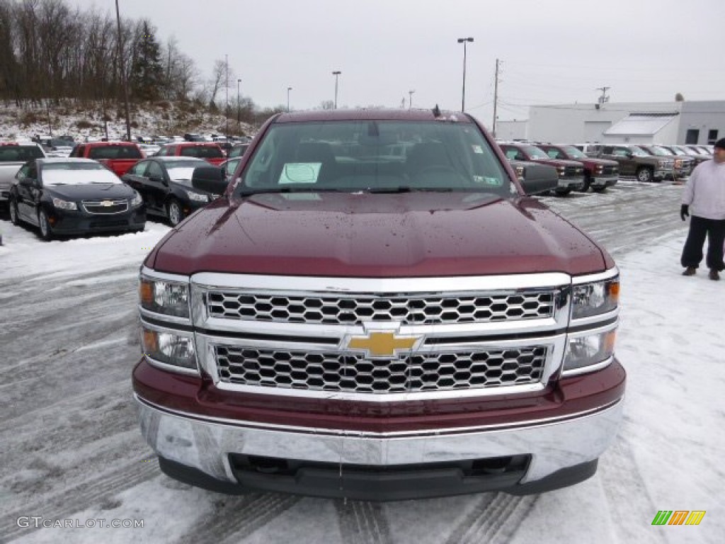 2014 Silverado 1500 LT Double Cab 4x4 - Deep Ruby Metallic / Jet Black photo #2