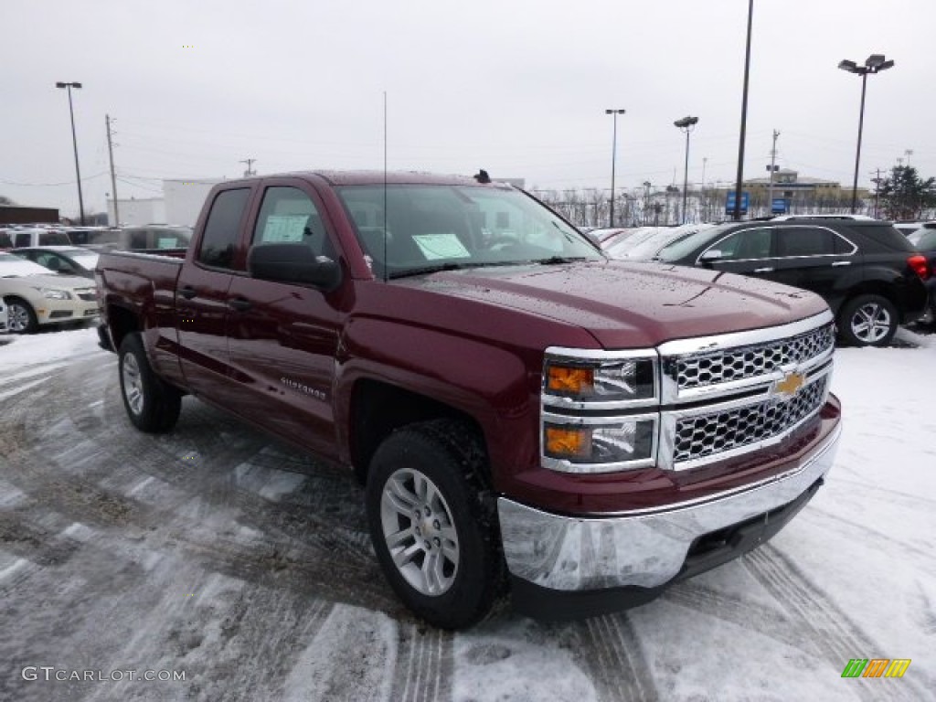 2014 Silverado 1500 LT Double Cab 4x4 - Deep Ruby Metallic / Jet Black photo #3