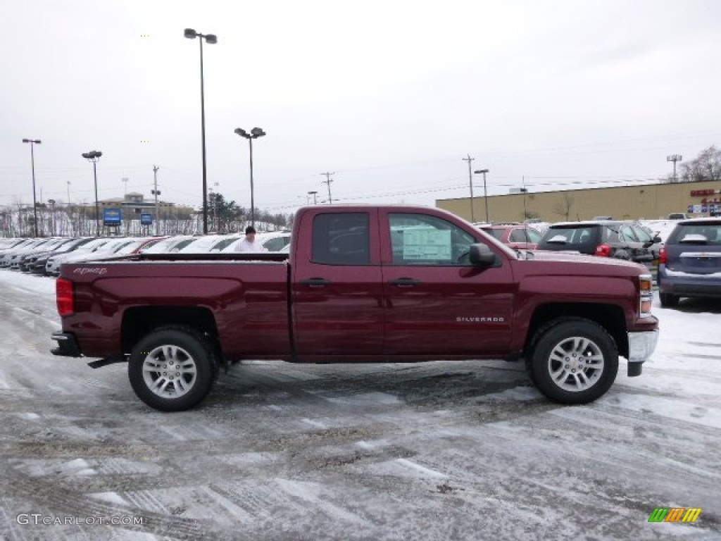 2014 Silverado 1500 LT Double Cab 4x4 - Deep Ruby Metallic / Jet Black photo #4