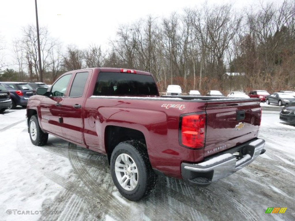 2014 Silverado 1500 LT Double Cab 4x4 - Deep Ruby Metallic / Jet Black photo #7