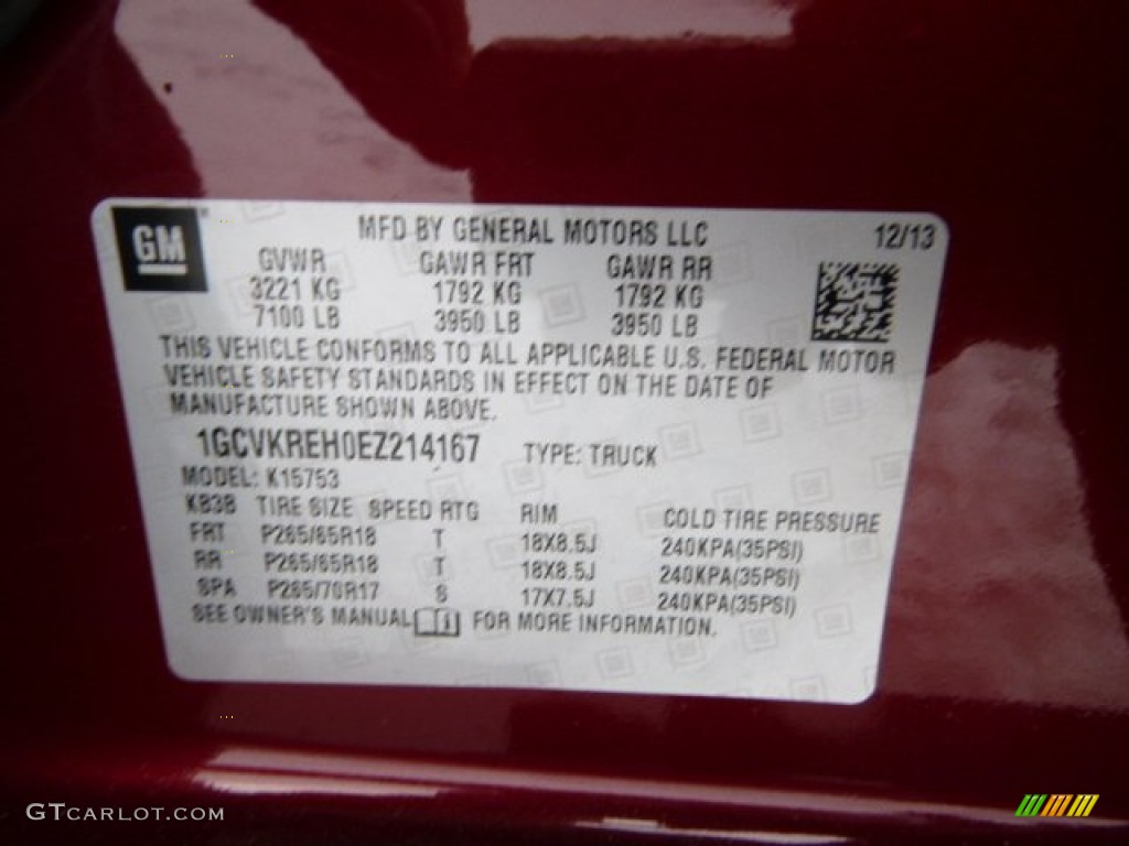 2014 Silverado 1500 LT Double Cab 4x4 - Deep Ruby Metallic / Jet Black photo #20