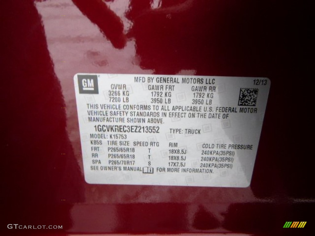 2014 Silverado 1500 LT Double Cab 4x4 - Deep Ruby Metallic / Jet Black photo #20