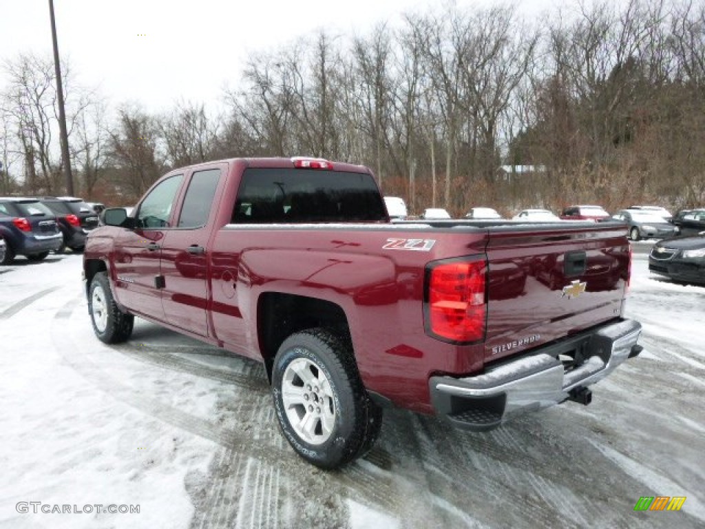 2014 Silverado 1500 LT Double Cab 4x4 - Deep Ruby Metallic / Jet Black photo #7