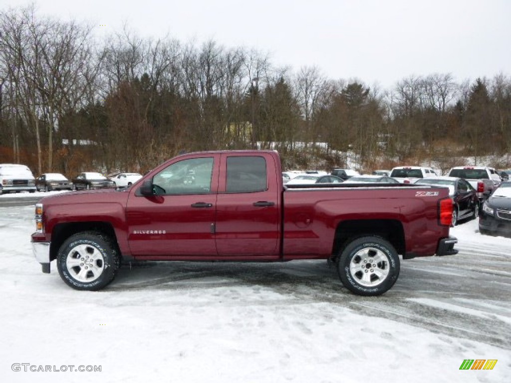 2014 Silverado 1500 LT Double Cab 4x4 - Deep Ruby Metallic / Jet Black photo #8