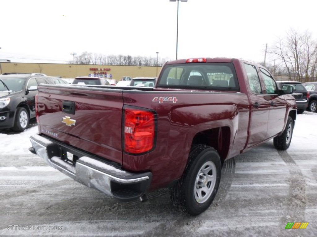 2014 Silverado 1500 WT Double Cab 4x4 - Deep Ruby Metallic / Jet Black/Dark Ash photo #5