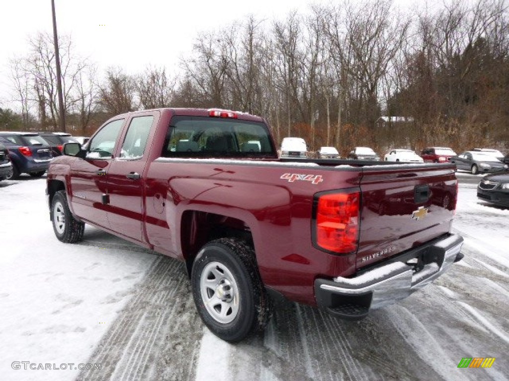 2014 Silverado 1500 WT Double Cab 4x4 - Deep Ruby Metallic / Jet Black/Dark Ash photo #7