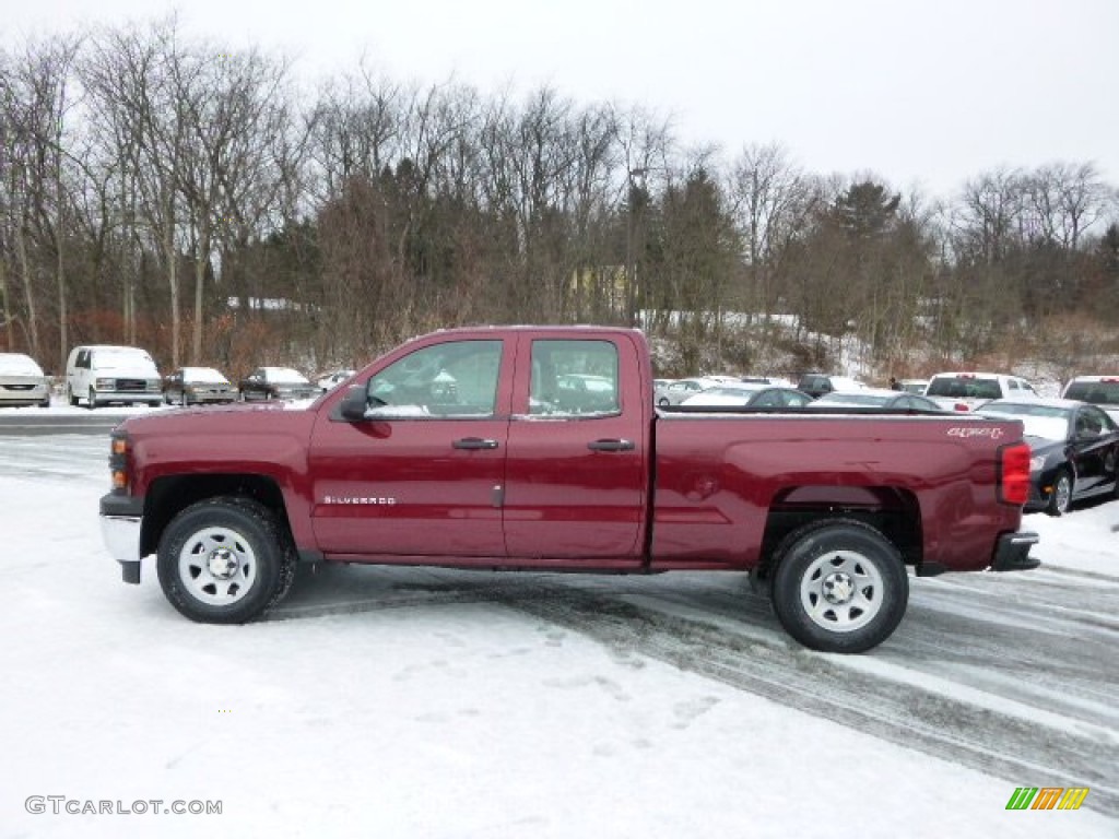 2014 Silverado 1500 WT Double Cab 4x4 - Deep Ruby Metallic / Jet Black/Dark Ash photo #8