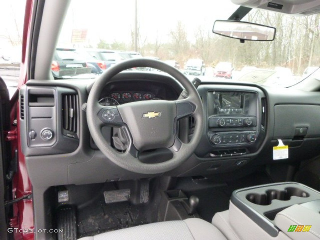 2014 Silverado 1500 WT Double Cab 4x4 - Deep Ruby Metallic / Jet Black/Dark Ash photo #14