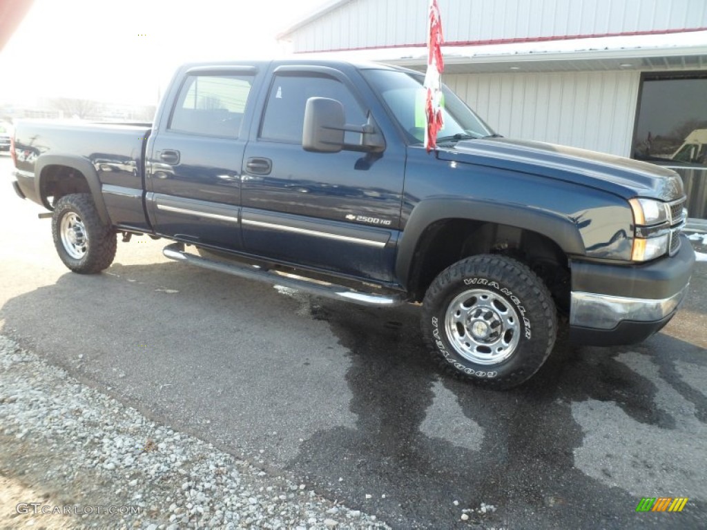 2007 Silverado 2500HD Classic LT Crew Cab 4x4 - Dark Blue Metallic / Dark Charcoal photo #7