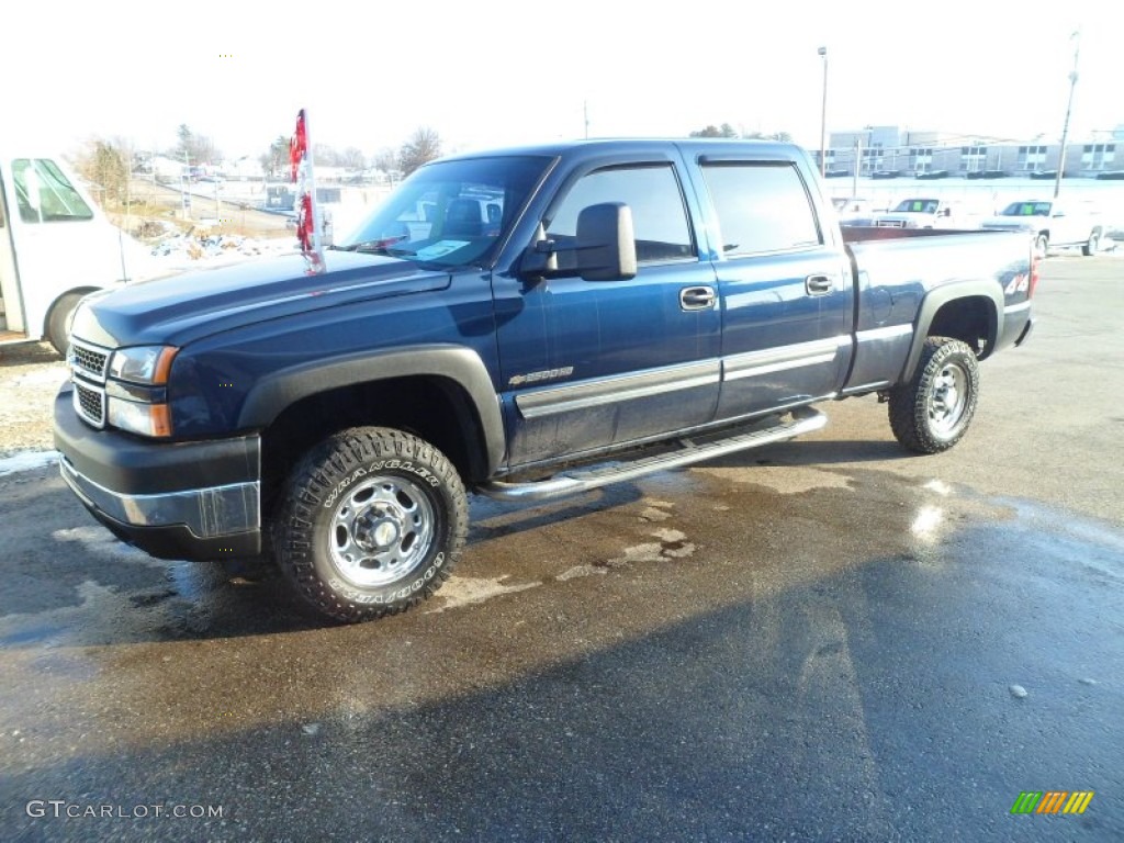 2007 Silverado 2500HD Classic LT Crew Cab 4x4 - Dark Blue Metallic / Dark Charcoal photo #8