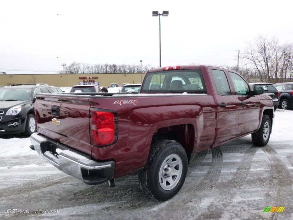 2014 Silverado 1500 WT Double Cab 4x4 - Deep Ruby Metallic / Jet Black/Dark Ash photo #5