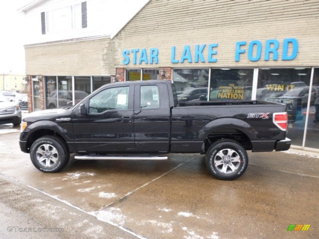 2014 F150 STX SuperCab 4x4 - Tuxedo Black / Steel Grey photo #7