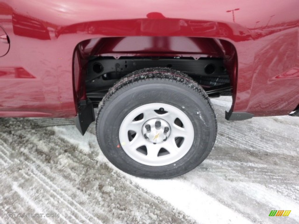 2014 Silverado 1500 WT Double Cab 4x4 - Deep Ruby Metallic / Jet Black/Dark Ash photo #9