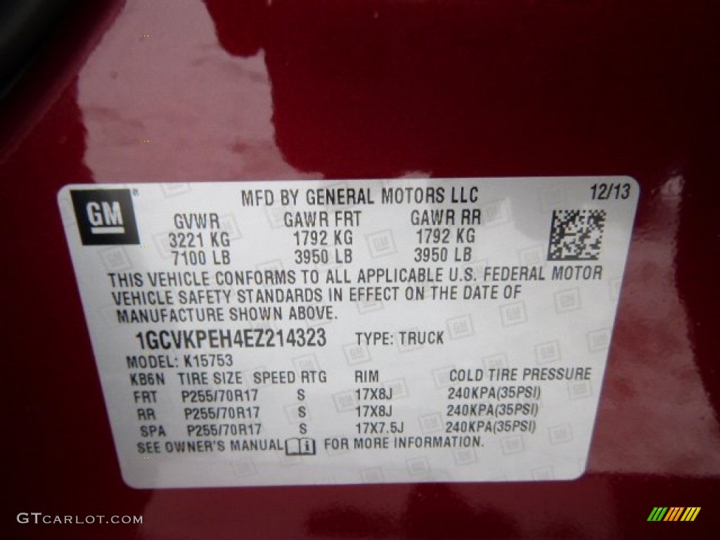 2014 Silverado 1500 WT Double Cab 4x4 - Deep Ruby Metallic / Jet Black/Dark Ash photo #20