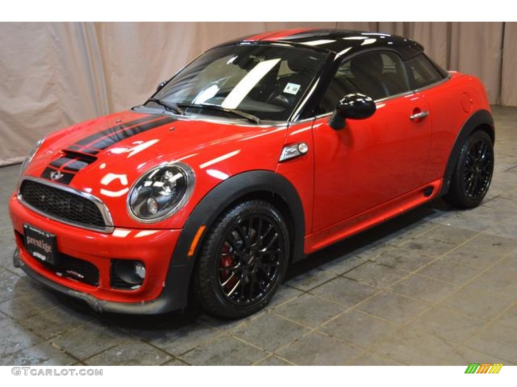 2013 Cooper John Cooper Works Coupe - Chili Red / Carbon Black photo #1