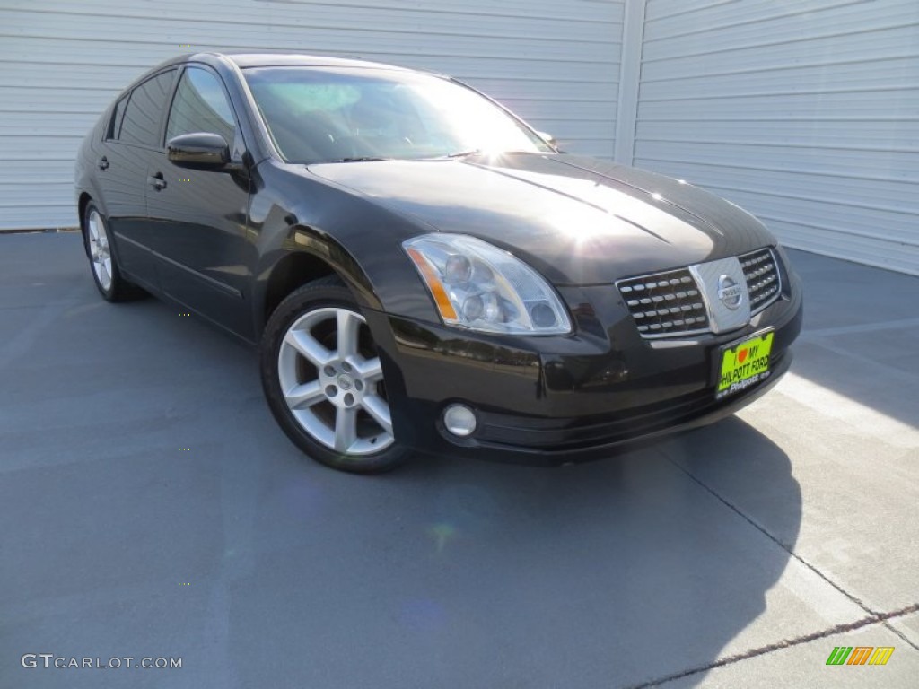 2005 Maxima 3.5 SE - Onyx Black / Black photo #1