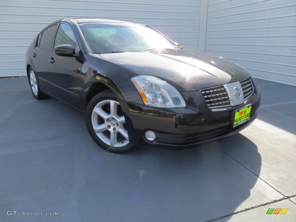 2005 Maxima 3.5 SE - Onyx Black / Black photo #2