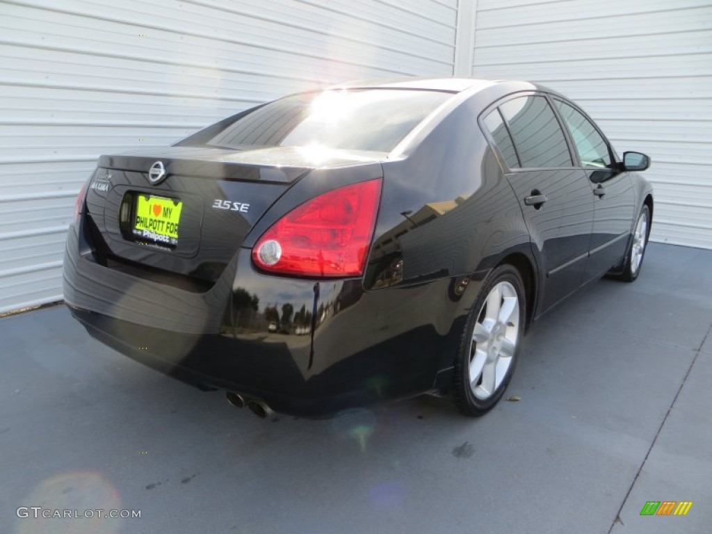 2005 Maxima 3.5 SE - Onyx Black / Black photo #4