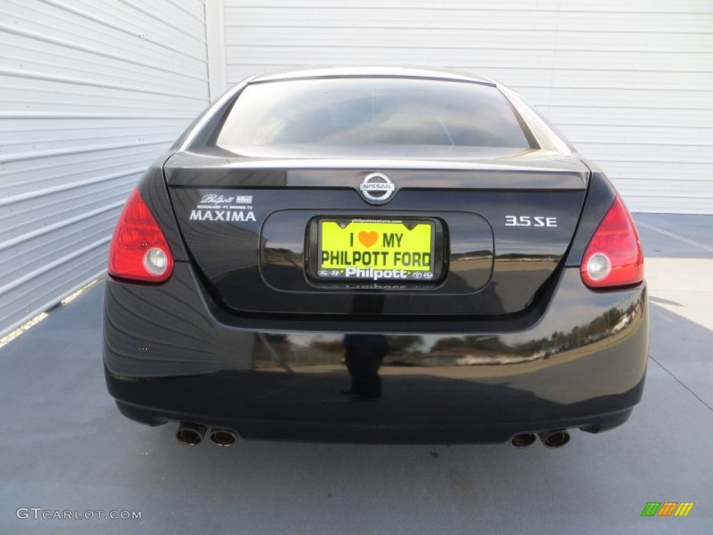 2005 Maxima 3.5 SE - Onyx Black / Black photo #5