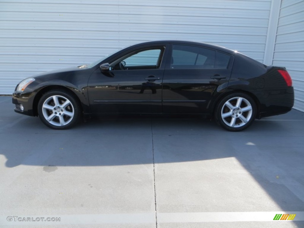 2005 Maxima 3.5 SE - Onyx Black / Black photo #6