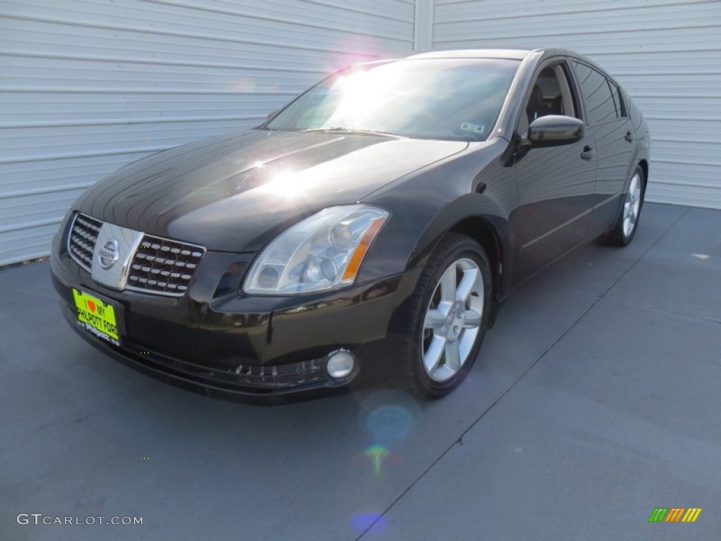 2005 Maxima 3.5 SE - Onyx Black / Black photo #7