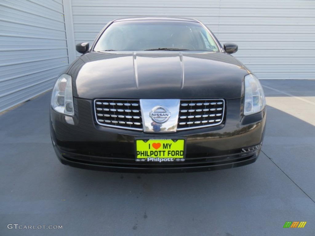 2005 Maxima 3.5 SE - Onyx Black / Black photo #8
