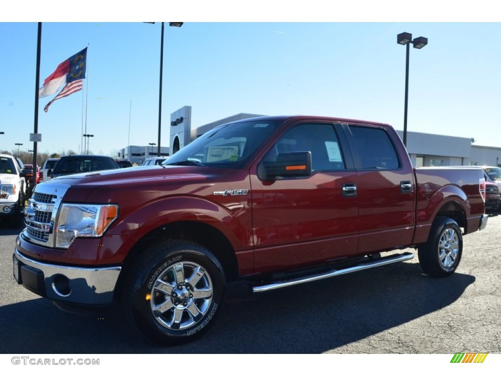 2014 F150 XLT SuperCrew - Sunset / Steel Grey photo #3