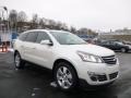 White Diamond Tricoat 2014 Chevrolet Traverse LTZ AWD